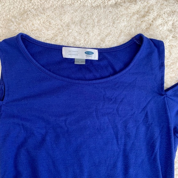 Cobalt Blue Maternity Top - Picture 4 of 4